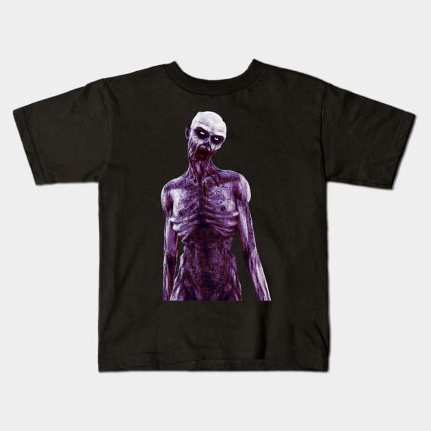 Purple Zombie Kids T-Shirt by Blind Man Studio